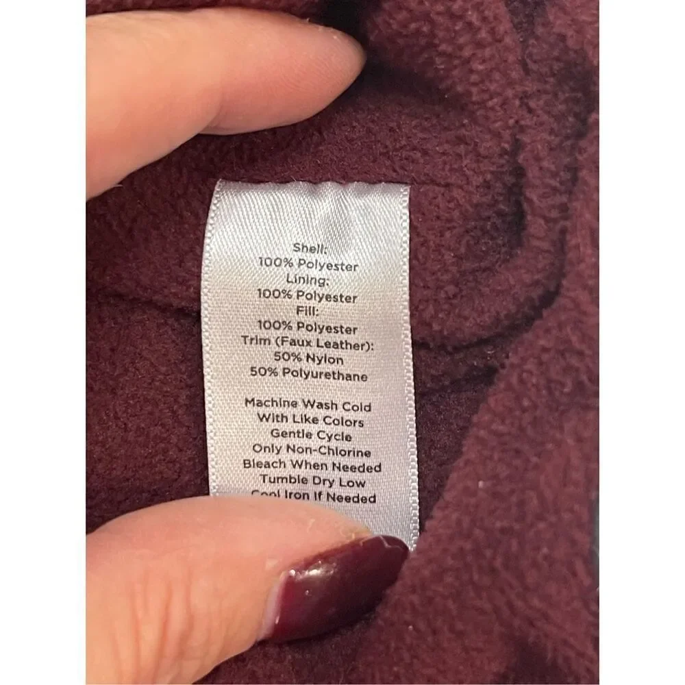Talbots women’s burgundy vest size medium